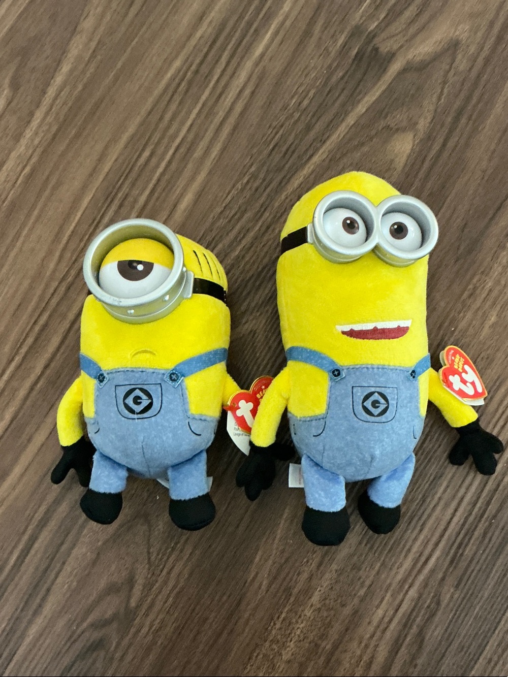 Ty Minions Plush Pair - Yellow Blue Black